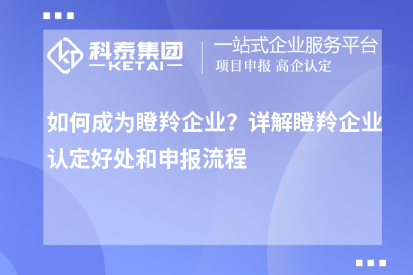 如何成為瞪羚企業(yè)？詳解瞪羚企業(yè)認定好處和申報流程