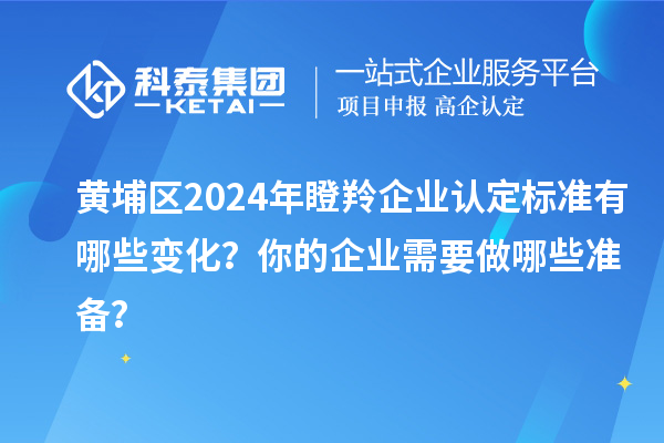 黃埔區(qū)2024年瞪羚企業(yè)認定標準有哪些變化？你的企業(yè)需要做哪些準備？