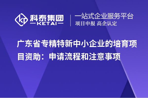 廣東省<a href=http://www.xljuanlianmen.com/fuwu/zhuanjingtexin.html target=_blank class=infotextkey>專精特新中小企業(yè)</a>的培育項(xiàng)目資助：申請流程和注意事項(xiàng)