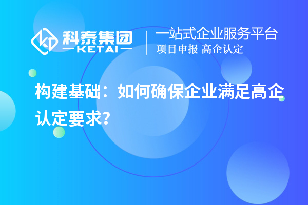 構(gòu)建基礎(chǔ)：如何確保企業(yè)滿足高企認定要求？