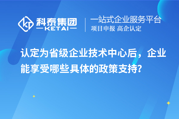 認(rèn)定為省級企業(yè)技術(shù)中心后，企業(yè)能享受哪些具體的政策支持？