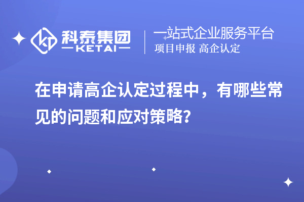 在申請高企認(rèn)定過程中，有哪些常見的問題和應(yīng)對策略？
