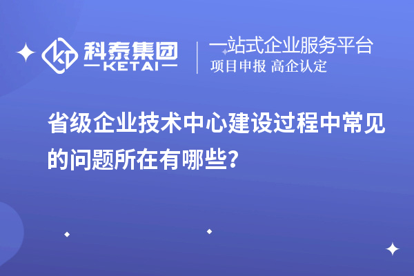 省級(jí)企業(yè)技術(shù)中心建設(shè)過(guò)程中常見(jiàn)的問(wèn)題所在有哪些？