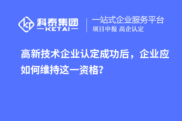高新技術(shù)企業(yè)認(rèn)定成功后，企業(yè)應(yīng)如何維持這一資格？