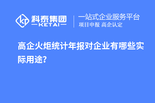 高企火炬統(tǒng)計(jì)年報(bào)對企業(yè)有哪些實(shí)際用途？