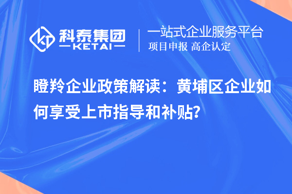 瞪羚企業(yè)政策解讀：黃埔區(qū)企業(yè)如何享受上市指導(dǎo)和補(bǔ)貼？