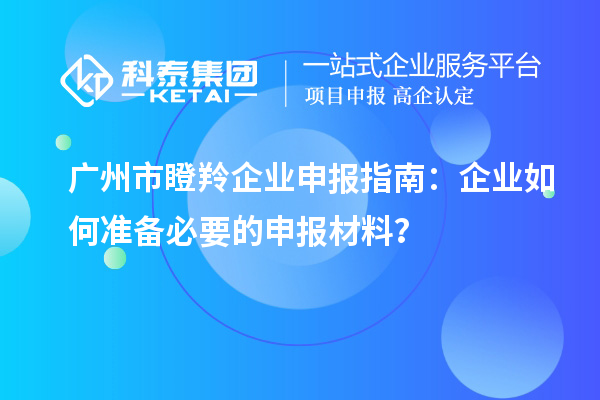 廣州市瞪羚企業(yè)申報指南：企業(yè)如何準(zhǔn)備必要的申報材料？