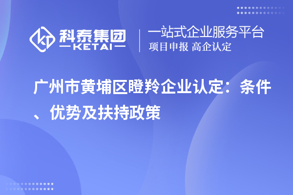 廣州市黃埔區(qū)瞪羚企業(yè)認(rèn)定：條件、優(yōu)勢及扶持政策