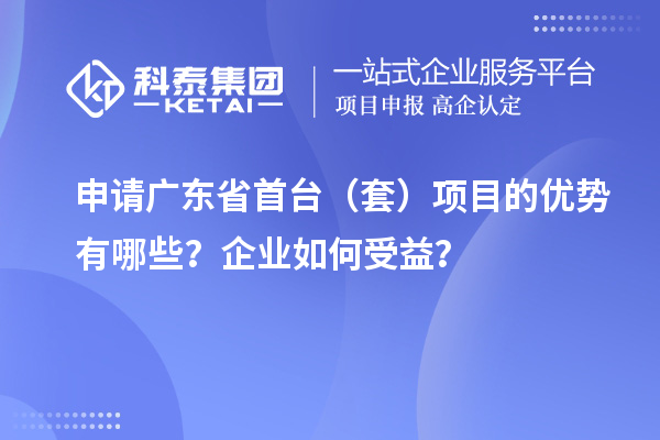 申請廣東省首臺（套）項目的優(yōu)勢有哪些？企業(yè)如何受益？