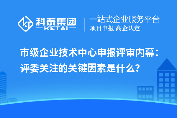 市級企業(yè)技術(shù)中心申報(bào)評審內(nèi)幕：評委關(guān)注的關(guān)鍵因素是什么？