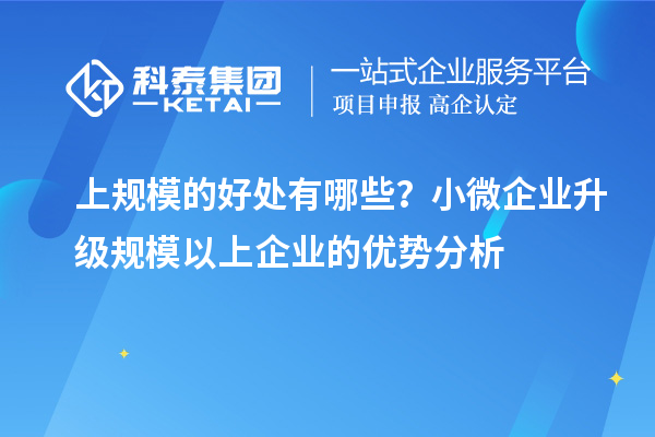 上規(guī)模的好處有哪些？小微企業(yè)升級(jí)規(guī)模以上企業(yè)的優(yōu)勢(shì)分析