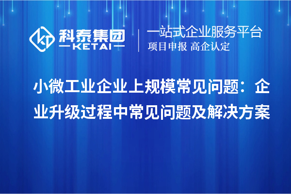 小微工業(yè)企業(yè)上規(guī)模常見(jiàn)問(wèn)題：企業(yè)升級(jí)過(guò)程中常見(jiàn)問(wèn)題及解決方案