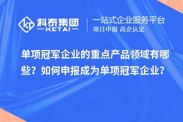 單項(xiàng)冠軍企業(yè)的重點(diǎn)產(chǎn)品領(lǐng)域有哪些？如何申報(bào)成為單項(xiàng)冠軍企業(yè)？