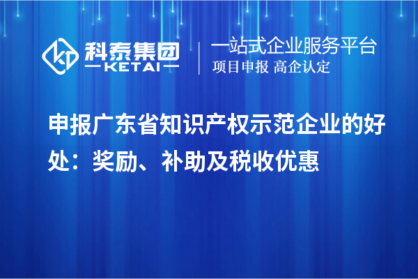 申報(bào)廣東省知識(shí)產(chǎn)權(quán)示范企業(yè)的好處：獎(jiǎng)勵(lì)、補(bǔ)助及稅收優(yōu)惠