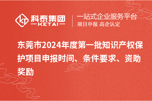 東莞市2024年度第一批知識產(chǎn)權(quán)保護項目申報時間、條件要求、資助獎勵