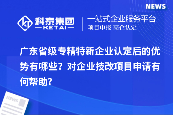 廣東省級(jí)專精特新企業(yè)認(rèn)定后的優(yōu)勢(shì)有哪些？對(duì)企業(yè)技改項(xiàng)目申請(qǐng)有何幫助？