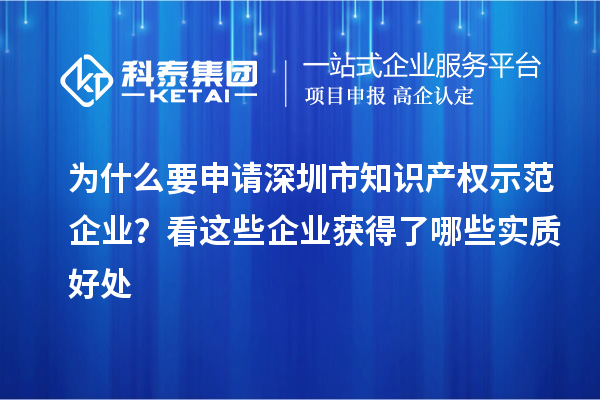 為什么要申請深圳市知識產(chǎn)權(quán)示范企業(yè)？看這些企業(yè)獲得了哪些實質(zhì)好處
