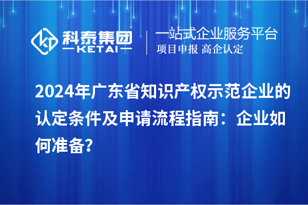 2024年廣東省知識產(chǎn)權(quán)示范企業(yè)的認定條件及申請流程指南：企業(yè)如何準備？