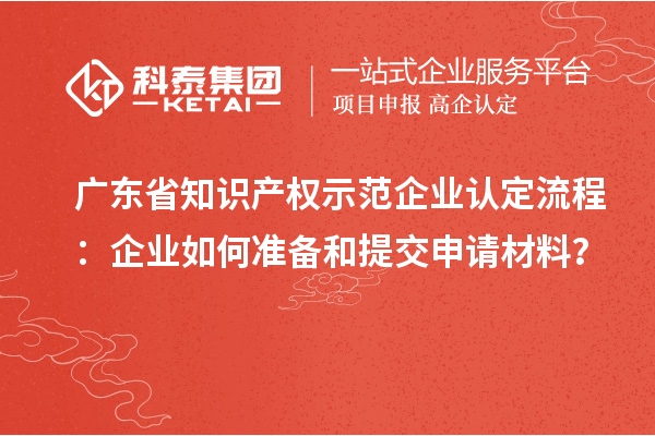 廣東省知識產(chǎn)權(quán)示范企業(yè)認(rèn)定流程：企業(yè)如何準(zhǔn)備和提交申請材料？