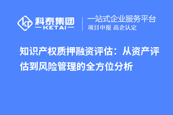 知識產(chǎn)權(quán)質(zhì)押融資評估：從資產(chǎn)評估到風(fēng)險(xiǎn)管理的全方位分析