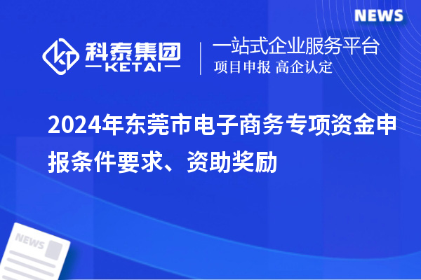 2024年東莞市電子商務(wù)專項(xiàng)資金申報(bào)條件要求、資助獎(jiǎng)勵(lì)
