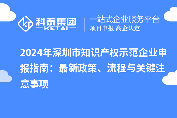 2024年深圳市知識產(chǎn)權(quán)示范企業(yè)申報指南：最新政策、流程與關(guān)鍵注意事項