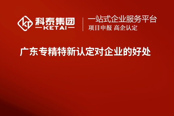 廣東專精特新認(rèn)定對企業(yè)的好處