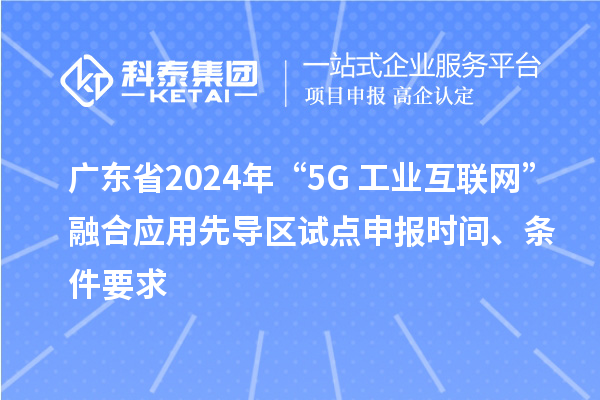 廣東省2024年“5G+工業(yè)互聯(lián)網(wǎng)”融合應(yīng)用先導區(qū)試點申報時間、條件要求