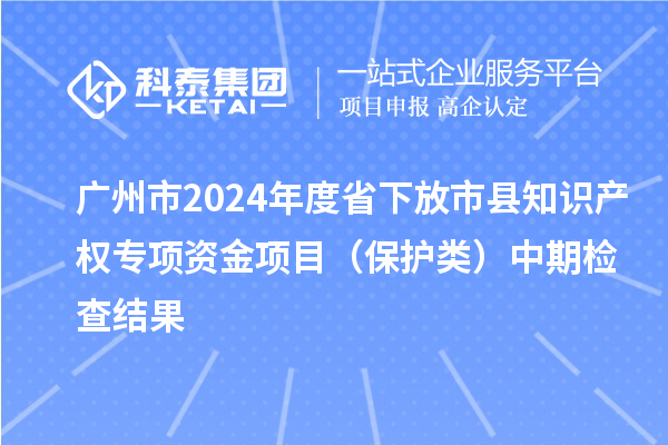 廣州市2024年度省下放市縣知識產(chǎn)權(quán)專項(xiàng)資金項(xiàng)目（保護(hù)類）中期檢查結(jié)果