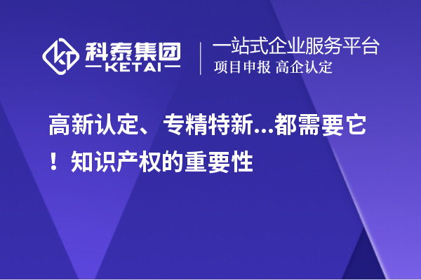 高新認(rèn)定、專精特新...都需要它！知識產(chǎn)權(quán)的重要性