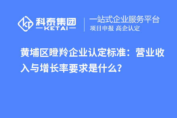 黃埔區(qū)瞪羚企業(yè)認(rèn)定標(biāo)準(zhǔn)：營業(yè)收入與增長率要求是什么？