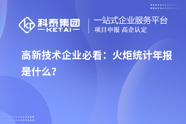 高新技術企業(yè)必看：火炬統(tǒng)計年報是什么？