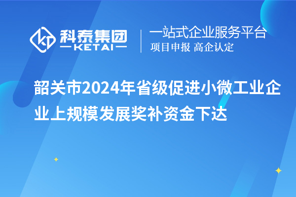 韶關(guān)市2024年省級促進(jìn)小微工業(yè)企業(yè)上規(guī)模發(fā)展獎補(bǔ)資金下達(dá)