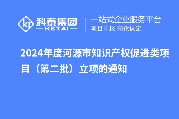 2024年度河源市知識(shí)產(chǎn)權(quán)促進(jìn)類(lèi)項(xiàng)目（第二批）立項(xiàng)的通知