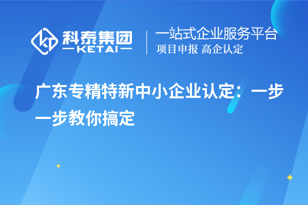 廣東專精特新中小企業(yè)認(rèn)定：一步一步教你搞定