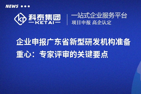企業(yè)申報(bào)廣東省新型研發(fā)機(jī)構(gòu)準(zhǔn)備重心：專(zhuān)家評(píng)審的關(guān)鍵要點(diǎn)