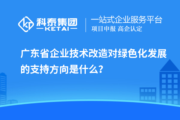 廣東省企業(yè)技術(shù)改造對(duì)綠色化發(fā)展的支持方向是什么？