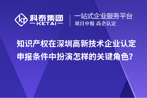 知識產(chǎn)權(quán)在深圳高新技術(shù)企業(yè)認定申報條件中扮演怎樣的關(guān)鍵角色？
