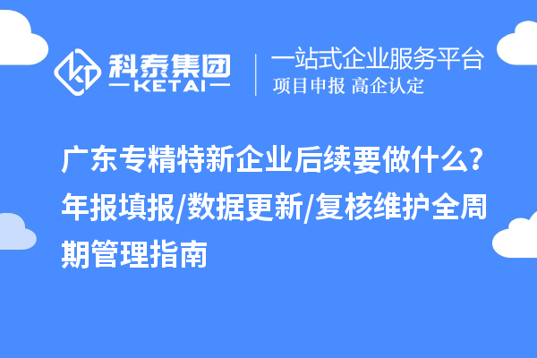 廣東專(zhuān)精特新企業(yè)后續(xù)要做什么？年報(bào)填報(bào)/數(shù)據(jù)更新/復(fù)核維護(hù)全周期管理指南