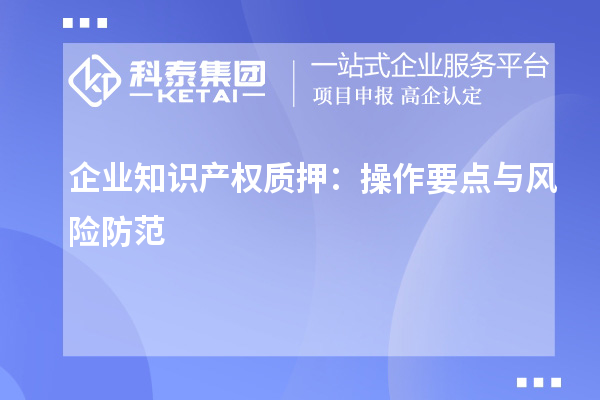 企業(yè)知識產(chǎn)權(quán)質(zhì)押：操作要點與風險防范
