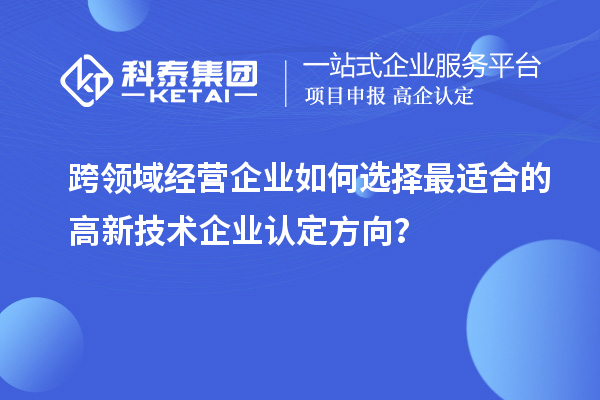 跨領(lǐng)域經(jīng)營(yíng)企業(yè)如何選擇最適合的高新技術(shù)企業(yè)認(rèn)定方向？
