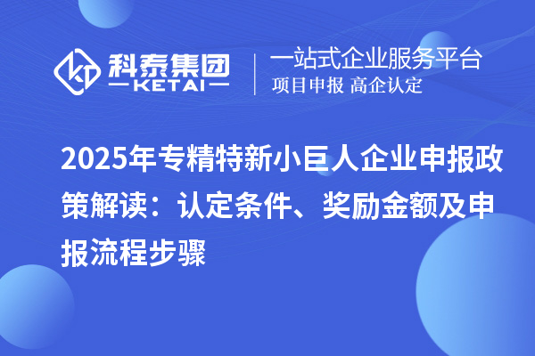 2025年專精特新小巨人企業(yè)申報政策解讀：認(rèn)定條件、獎勵金額及申報流程步驟