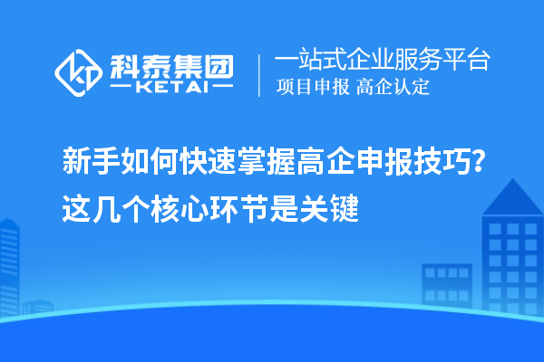 新手如何快速掌握高企申報(bào)技巧？這幾個(gè)核心環(huán)節(jié)是關(guān)鍵