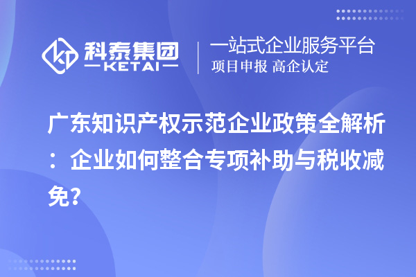 廣東知識(shí)產(chǎn)權(quán)示范企業(yè)政策全解析：企業(yè)如何整合專項(xiàng)補(bǔ)助與稅收減免？