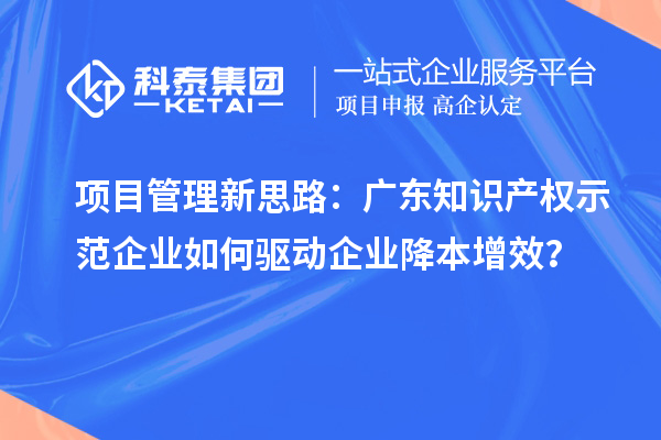 項目管理新思路：廣東知識產(chǎn)權(quán)示范企業(yè)如何驅(qū)動企業(yè)降本增效？