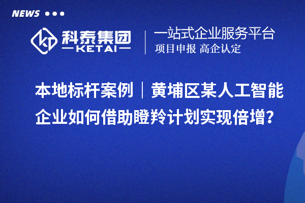 本地標(biāo)桿案例｜黃埔區(qū)某人工智能企業(yè)如何借助瞪羚計(jì)劃實(shí)現(xiàn)倍增？