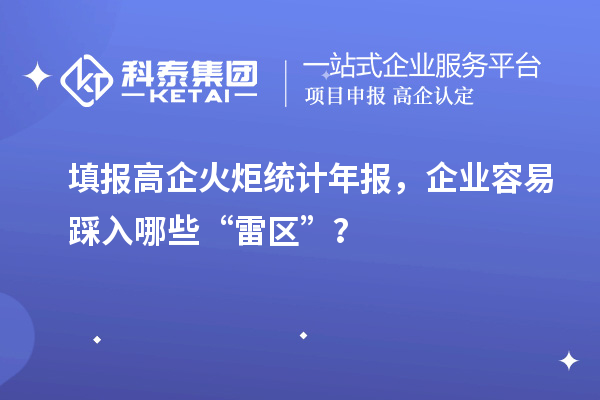 填報(bào)高企火炬統(tǒng)計(jì)年報(bào)，企業(yè)容易踩入哪些“雷區(qū)”？