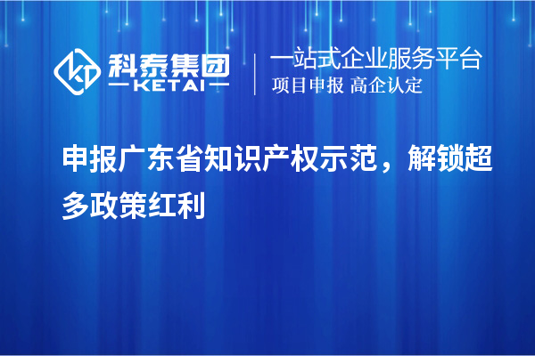 申報廣東省知識產(chǎn)權示范，解鎖超多政策紅利