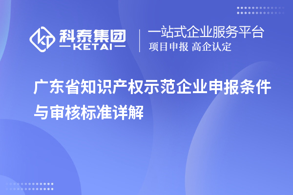 廣東省知識產(chǎn)權示范企業(yè)申報條件與審核標準詳解