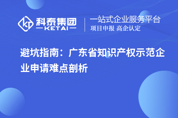 避坑指南：廣東省知識產(chǎn)權示范企業(yè)申請難點剖析